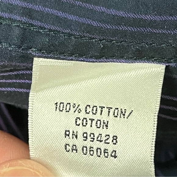 Bugatchi Uomo Men’s Purple Striped Button-Up Shirt L | Retro Y2K Goth Grunge - Picture 10 of 11